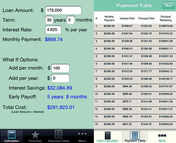 loan calculator app screenshot