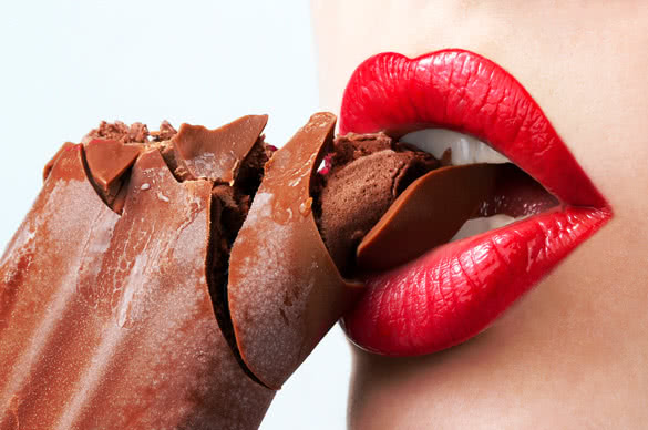 lipstick and chocolate