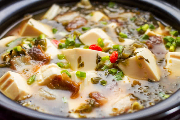 vegetables and tofu soup