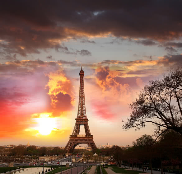 Eiffel Tower in the evening