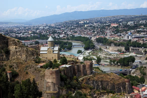 Medieval castle of Narikala and Tbilisi city