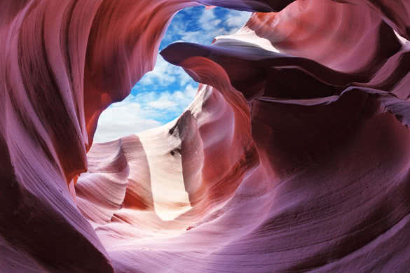 The Magic Antelope Canyon in the Navajo Reservation