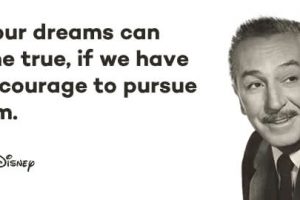 If We Have the Courage to Pursue Them, Walt Disney Quote