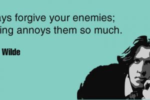 Oscar Wilde Quote Forgive Your Enemies