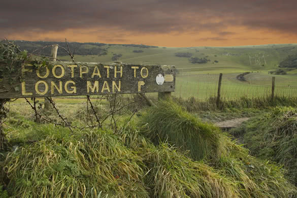 Footpath to Long Man of Wilmington