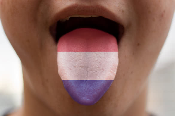 Tongue with the flag of France