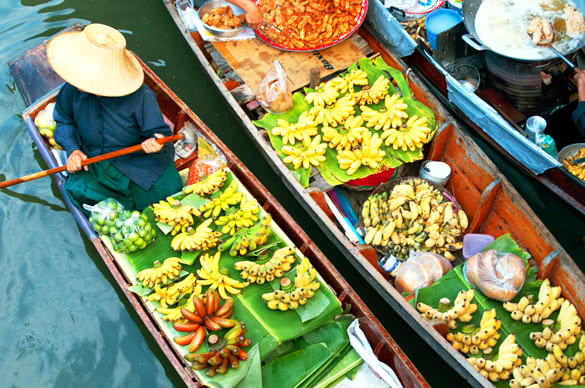 Traditional floating market Thailand