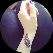 Angel Wings Tattoo Design: On Forearm