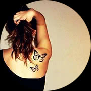Butterfly Tattoo Design: On Back Shoulder