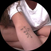 Small Cherry Blossom Tattoo Design: On Inner Arm