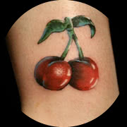 Small Cherry Tattoo Design: On Inner Wrist