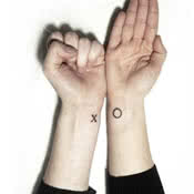 Small XO Couples Tattoo