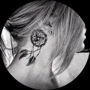 Dreamcatcher Tattoo Design: Below Ear on Neck