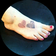 Small Fingerprint Tattoo Design: On Foot