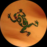 Small Frog Tattoo Design: Rib Cage Middle