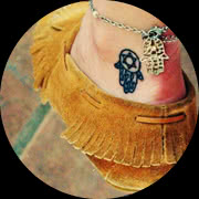 Small Hamsa Tattoo Design: On Ankle