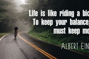 Albert Einstein Inspirational Quote: Keep Moving