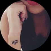 Small Lotus Tattoo Desigin: On Side Outer Wrist