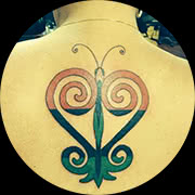 Small Sankofa Tattoo Design: On Back In the Middle