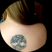 Small The Tree of Life Tattoo Design: On Upper Back