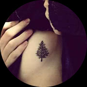 Small Tree Tattoo Design: On Inner Arm