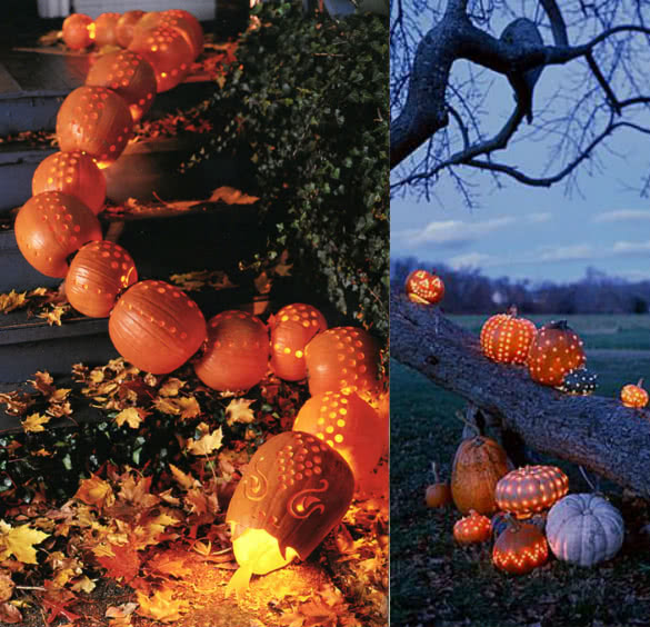 Fairy inspired pumpkin carvings