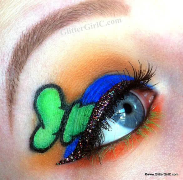 Goofy eye makeup art by GlitterGirlC