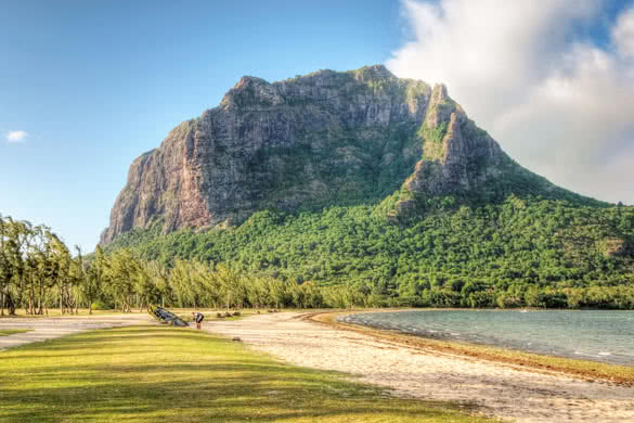 Le Morne mountain on the south shore of Mauritius
