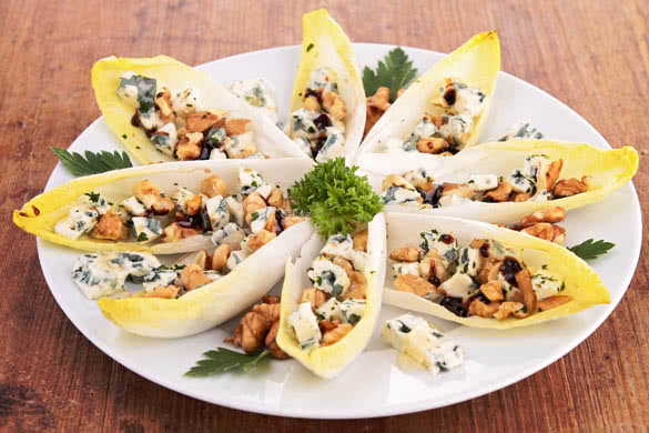 chicory boats with cheese