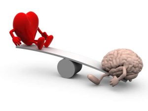 seesaw with heart and brain