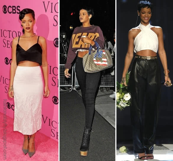 Rihanna-wearing-crop-top-collage