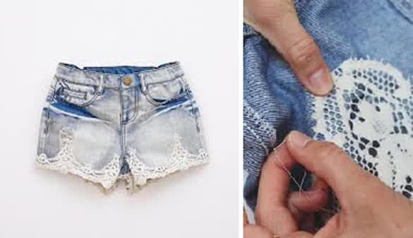 Short with lace