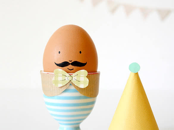 Mustache-egg
