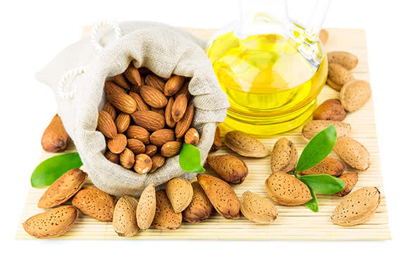 almonds-and-oil