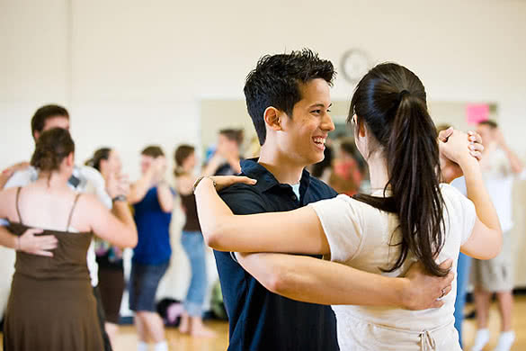 couple on a dance class