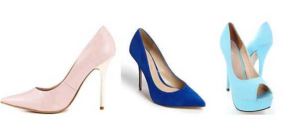 three modern high heels