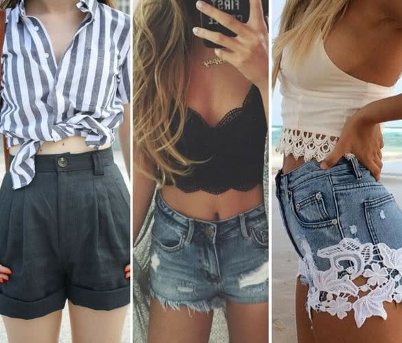 how to wear high waisted shorts