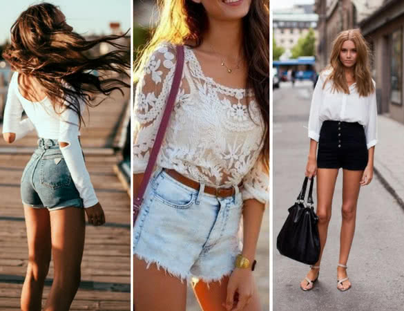 high waisted shorts with belt