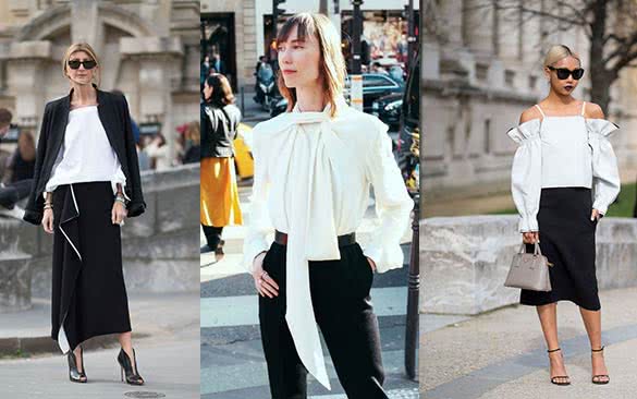 Paris Fashion Week Street Style Black and White