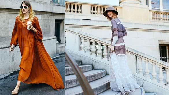 Paris Fashion Week Street Style Maxi Dresses