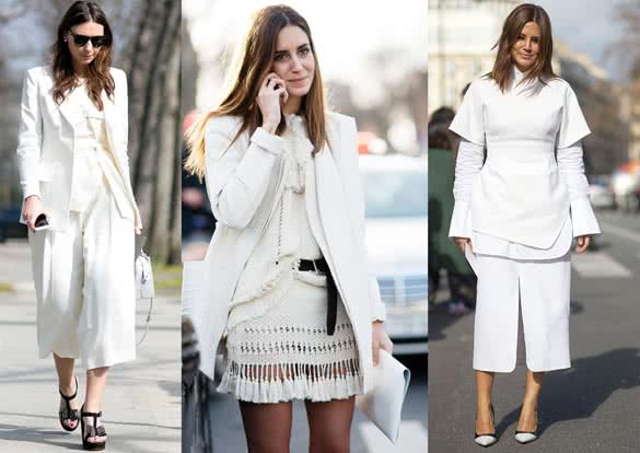 Paris Fashion Week Street Style White