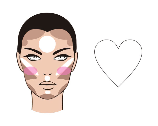 Heart Shape Face Contoured