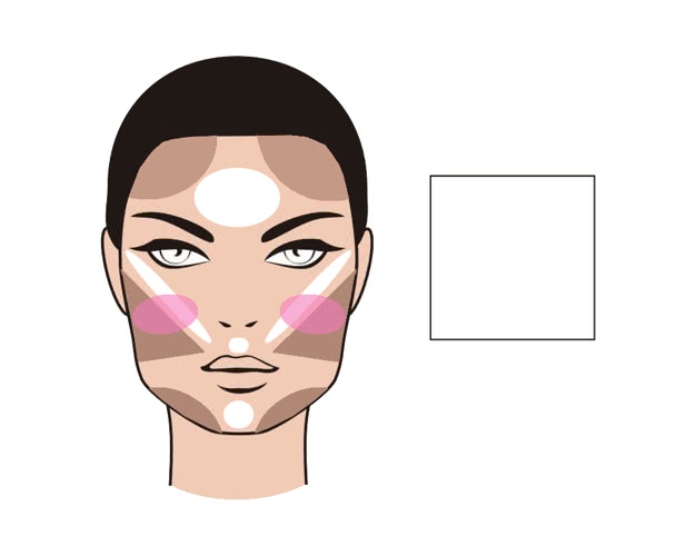 Square Shape Face Contoured