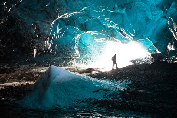 Inside an icecave in Vatnajokull