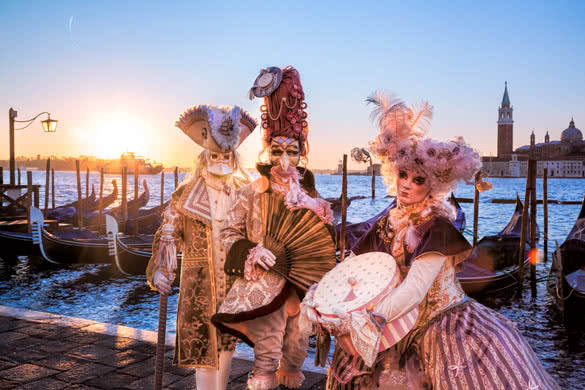Famous carnival in Venice