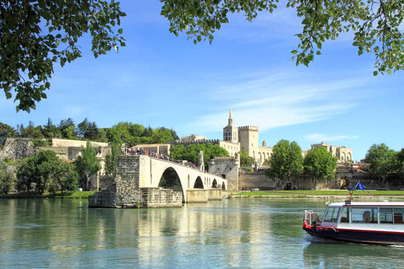 bridge of Avignon and The Popes Palace in Avignon