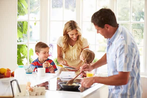 family eating