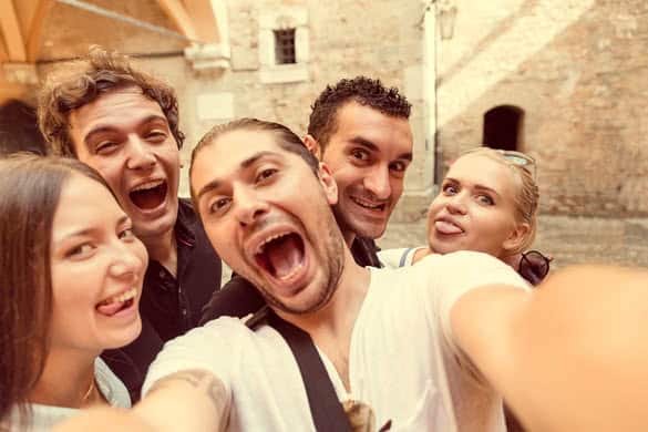 Group of friends taking a selfie