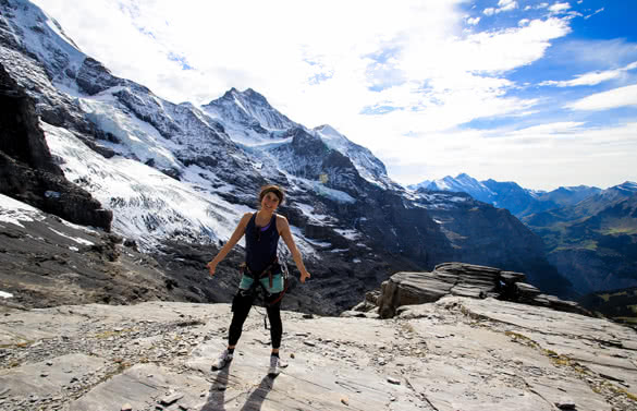 climbing swiss alps