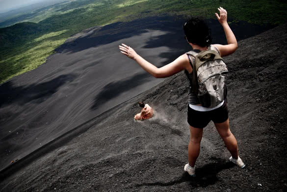 nicaragua volcano surfing